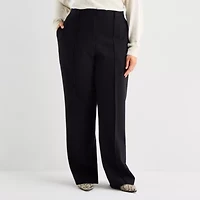 Worthington Plus Womens Wide Leg Ponte Pant