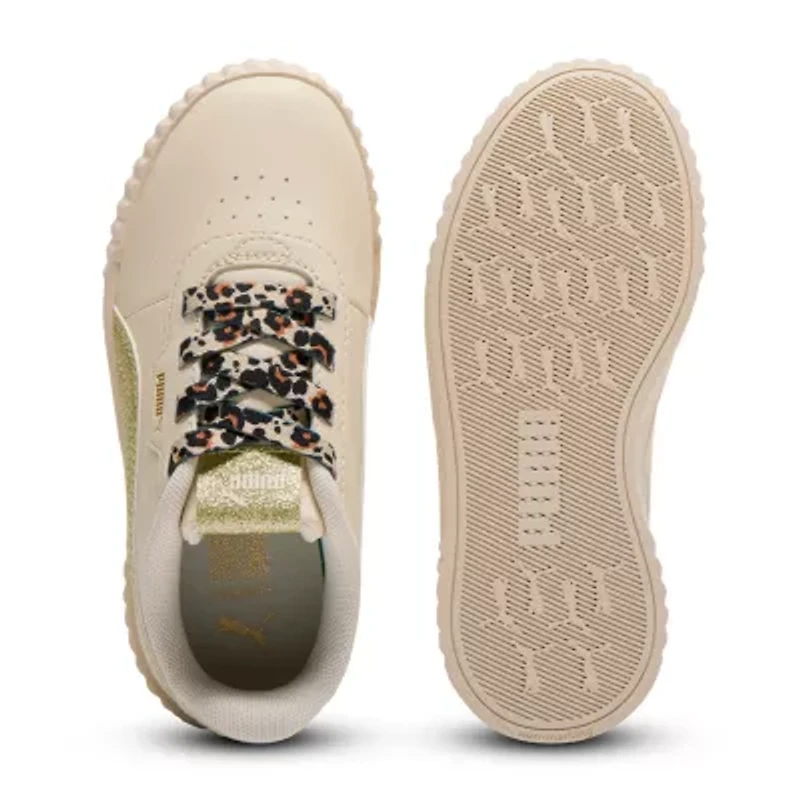 PUMA Carina 3.0 Cheetah Glitz Little Kid Girls Sneakers