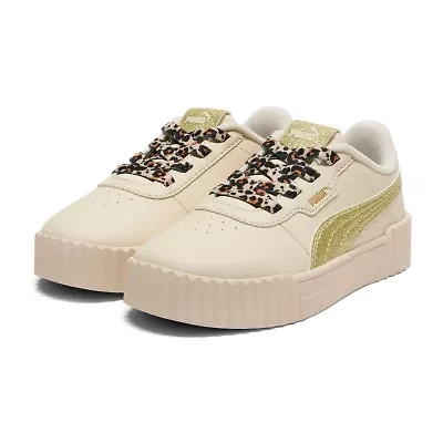 PUMA Carina 3.0 Cheetah Glitz Little Kid Girls Sneakers