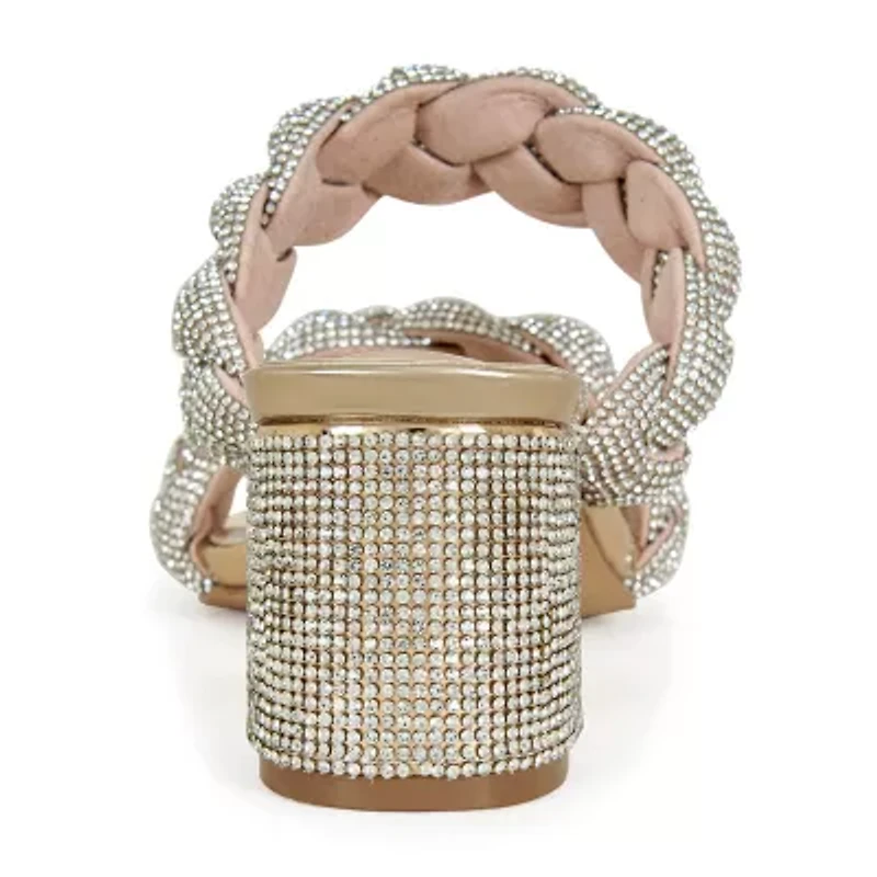 IZZY by AZALEA WANG Viveza Womens Square Open Toe Block Heel Pumps