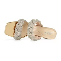 IZZY by AZALEA WANG Viveza Womens Square Open Toe Block Heel Pumps