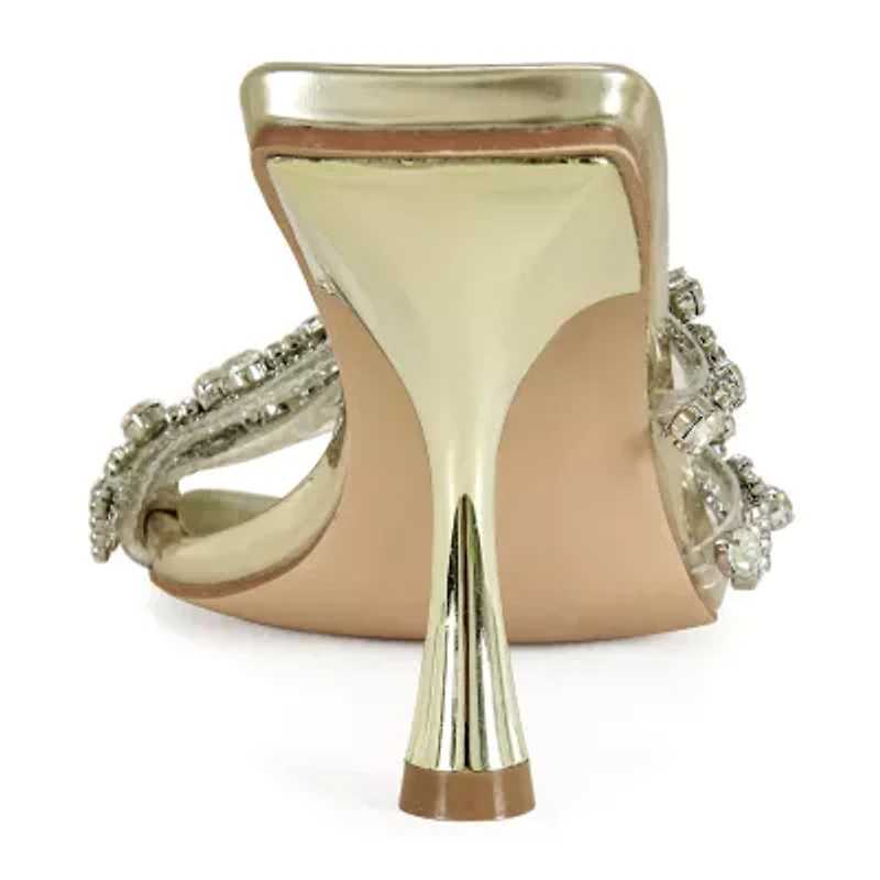 IZZY by AZALEA WANG Estrellas Womens Square Open Toe Stiletto Heel Pumps