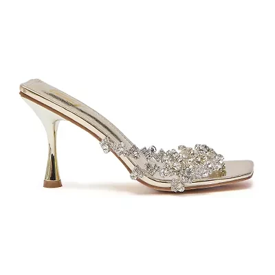 IZZY by AZALEA WANG Estrellas Womens Square Open Toe Stiletto Heel Pumps