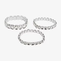 Bijoux Bar Womens 3-pc. Glass Bracelet Set