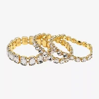 Bijoux Bar Womens 3-pc. Glass Bracelet Set