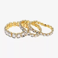 Bijoux Bar Womens 3-pc. Glass Bracelet Set
