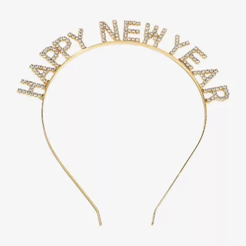 Bijoux Bar Gold Tone Happy New Year Headband