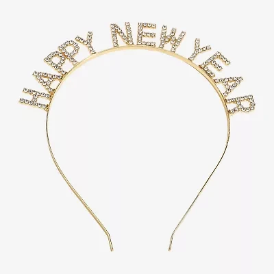 Bijoux Bar Gold Tone Happy New Year Headband