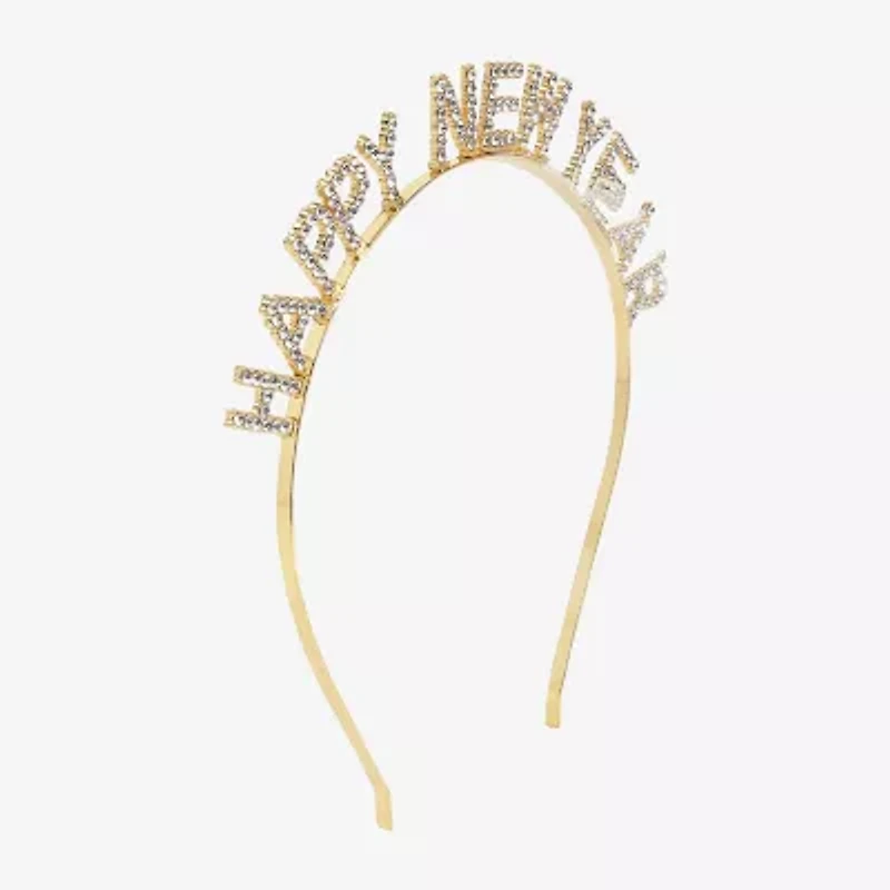Bijoux Bar Gold Tone Happy New Year Headband