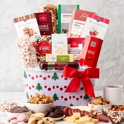Hickory Farms Deluxe Merrymaker Gift Basket Set