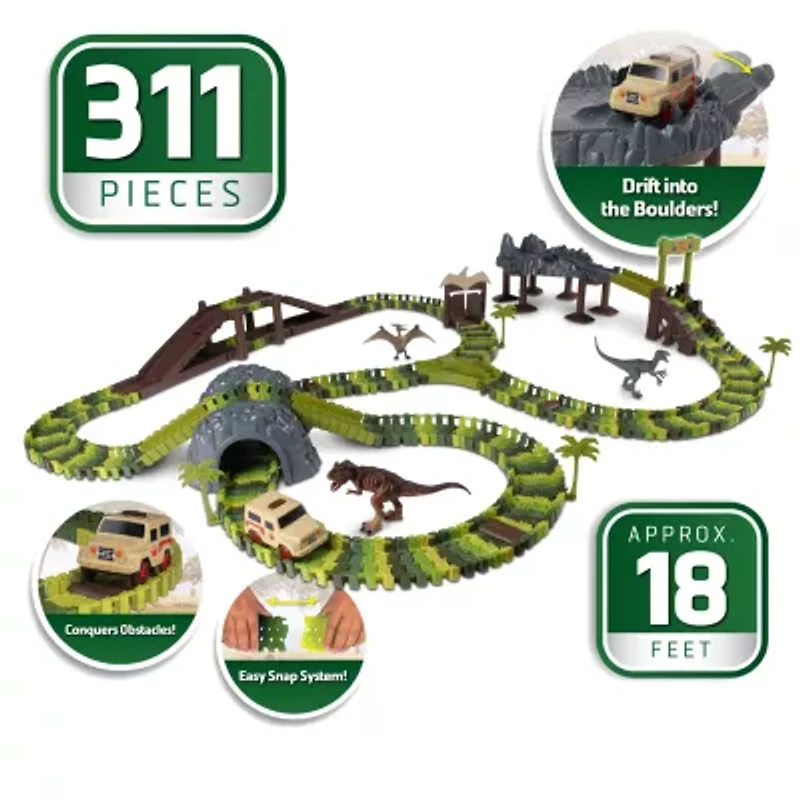 Nkok Inc. Junior Explorers Deluxe Safari Track 311-pc. Toy Playset