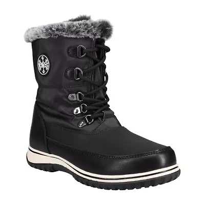 Totes Womens Avery Waterproof Insulated Flat Heel Winter Boots