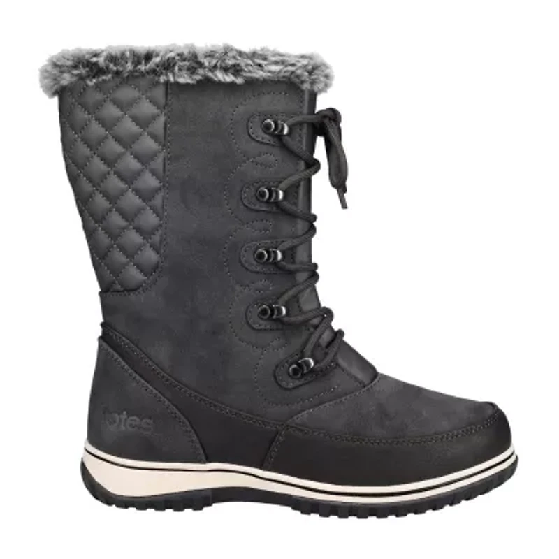 Totes Womens Anchorup Waterproof Insulated Flat Heel Winter Boots