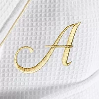 Linum Home Textiles Personalized Waffle Terry Bathrobe Unisex Adult Long Sleeve Length Robe