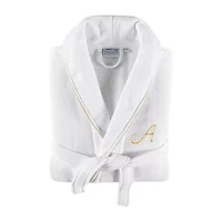 Linum Home Textiles Personalized Waffle Terry Bathrobe Unisex Adult Long Sleeve Length Robe