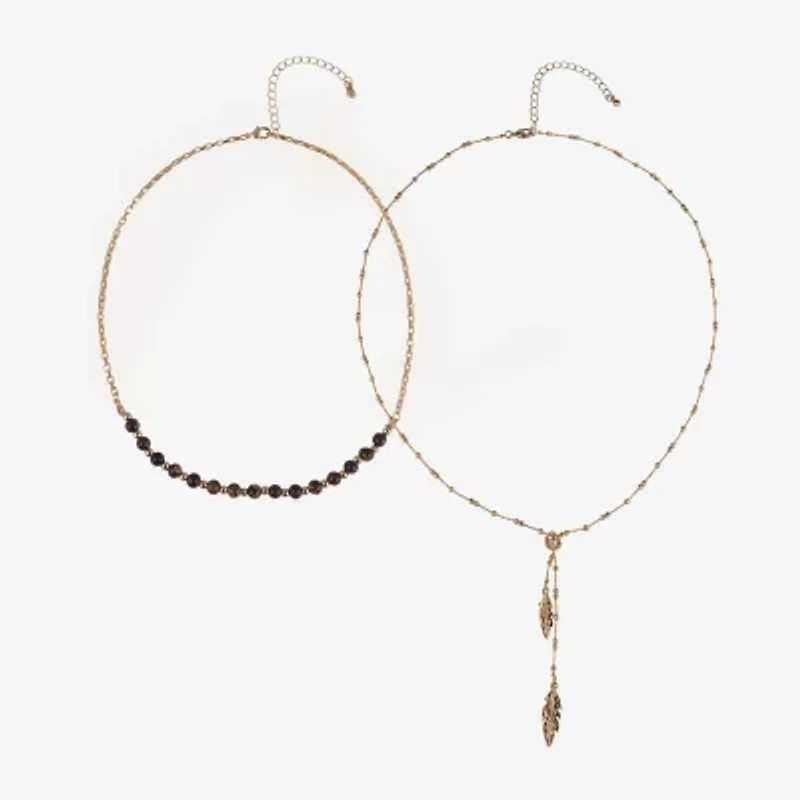 Mixit Gold Tone Womens 2-pc. Necklace Set