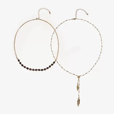 Mixit Gold Tone Womens 2-pc. Necklace Set