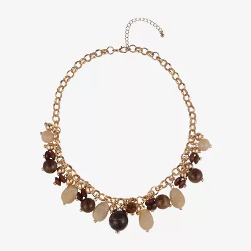 Mixit Gold Tone Womens 18 Inch Statement Necklace
