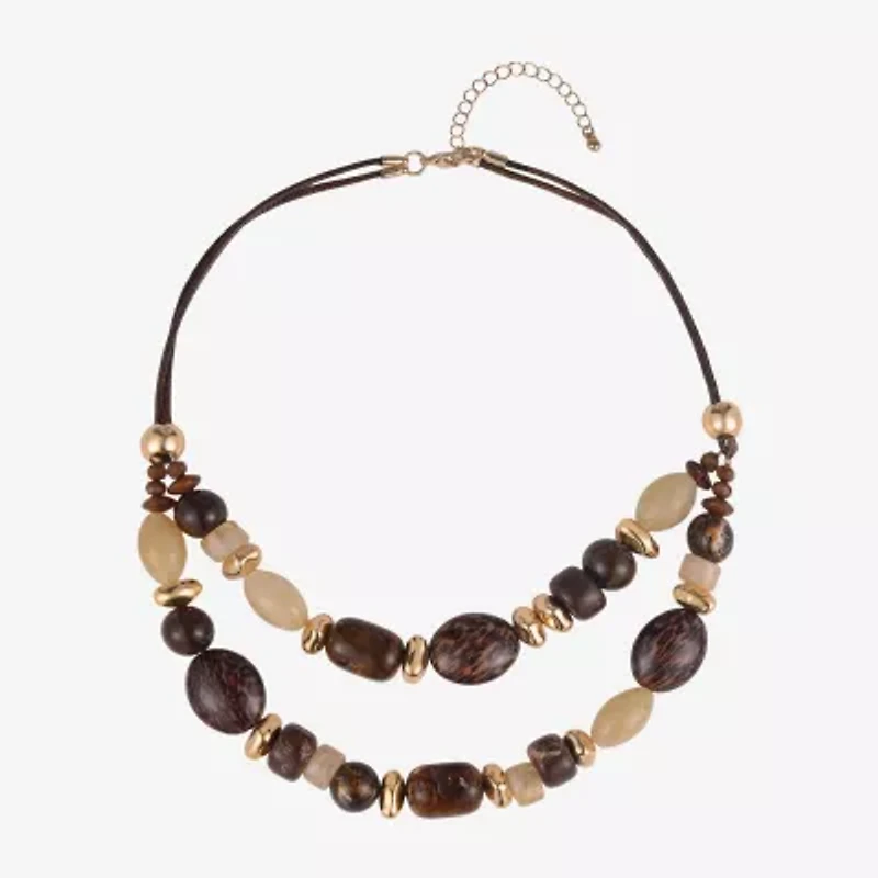 Mixit Gold Tone Womens 18 Inch Strand Necklace