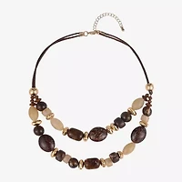 Mixit Gold Tone Womens 18 Inch Strand Necklace