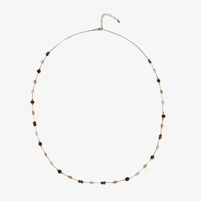 Mixit Gold Tone Womens 36 Inch Illusion Necklace