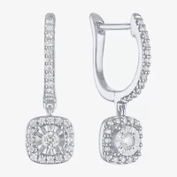 Yes, Please! Womens 1/4 CT. T.W. Lab Grown White Diamond Sterling Silver Drop Earrings