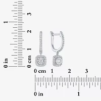 Yes, Please! Womens 1/4 CT. T.W. Lab Grown White Diamond Sterling Silver Drop Earrings