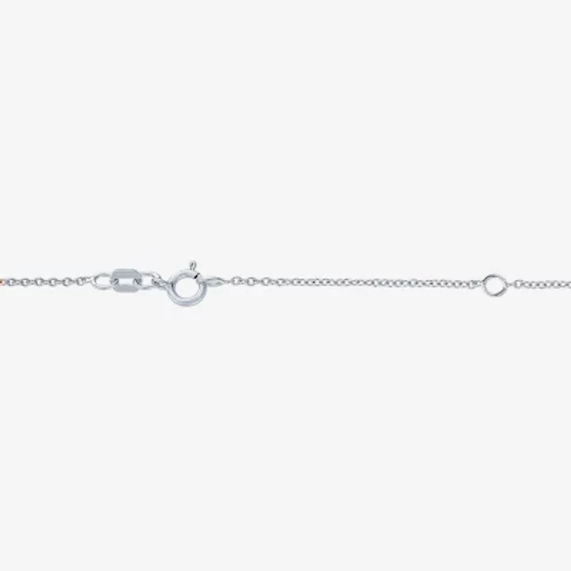 Diamond Accent "Faith" Womens Diamond Accent Natural White Diamond Sterling Silver Cross 18 Inch Pendant Necklace