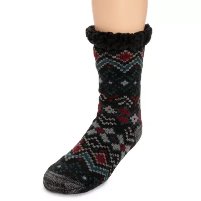 Muk Luks Cabin Sox Mens Crew Socks