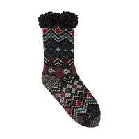 Muk Luks Cabin Sox Mens Crew Socks