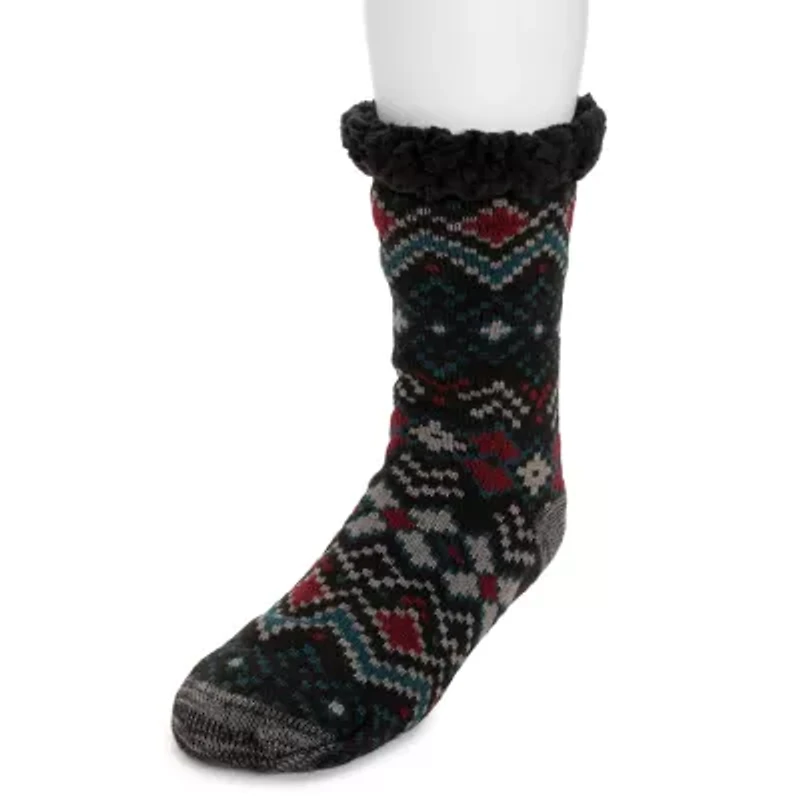 Muk Luks Cabin Sox Mens Crew Socks