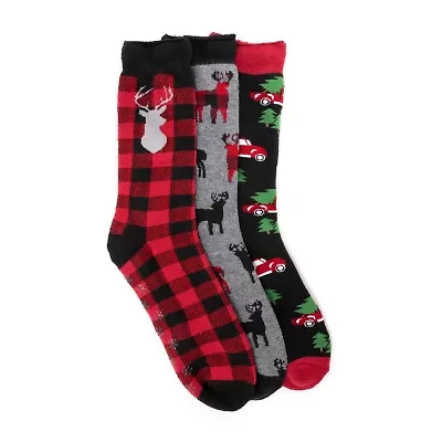 Muk Luks Novelty Mens Crew Socks