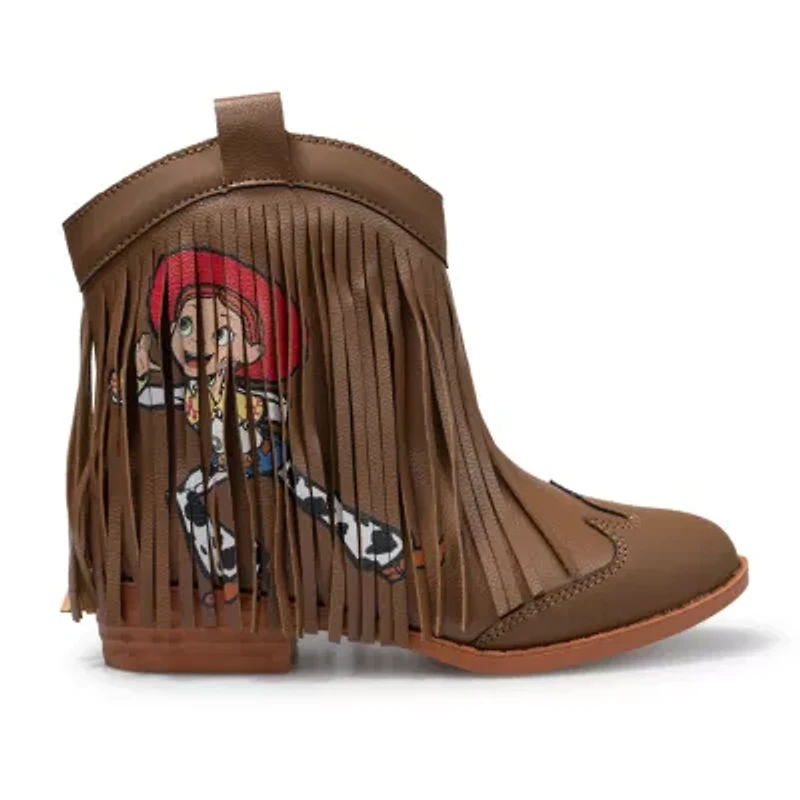 Ground Up Little & Big Kid Girls Toy Story Jessie Cowgirl Boot Flat Heel Cowboy Boots