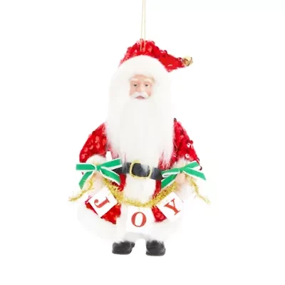 North Pole Trading Co. Red Joy Jumbo Santa Christmas Ornament
