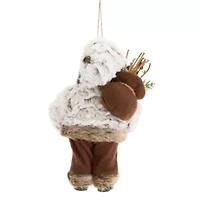 North Pole Trading Co. Jumbo Santa Woodland African American Christmas Ornament