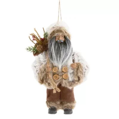 North Pole Trading Co. Jumbo Santa Woodland African American Christmas Ornament