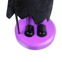 14'' Black and Green Witch Jack-O-Lantern Halloween Nutcracker with Broom