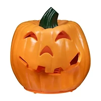 9.75'' Orange and Green Animated Double-Sided Pumpkin Halloween Decor