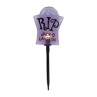 Set of 3 Tombstone Halloween Pathway Markers - 3.5ft Black Wire