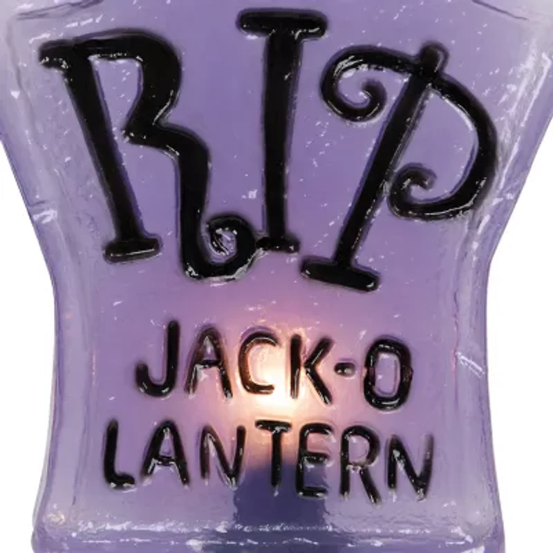 Set of 3 Tombstone Halloween Pathway Markers - 3.5ft Black Wire