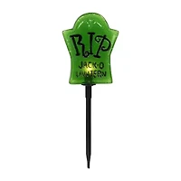 Set of 3 Tombstone Halloween Pathway Markers - 3.5ft Black Wire