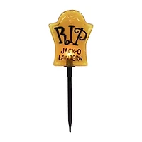 Set of 3 Tombstone Halloween Pathway Markers - 3.5ft Black Wire