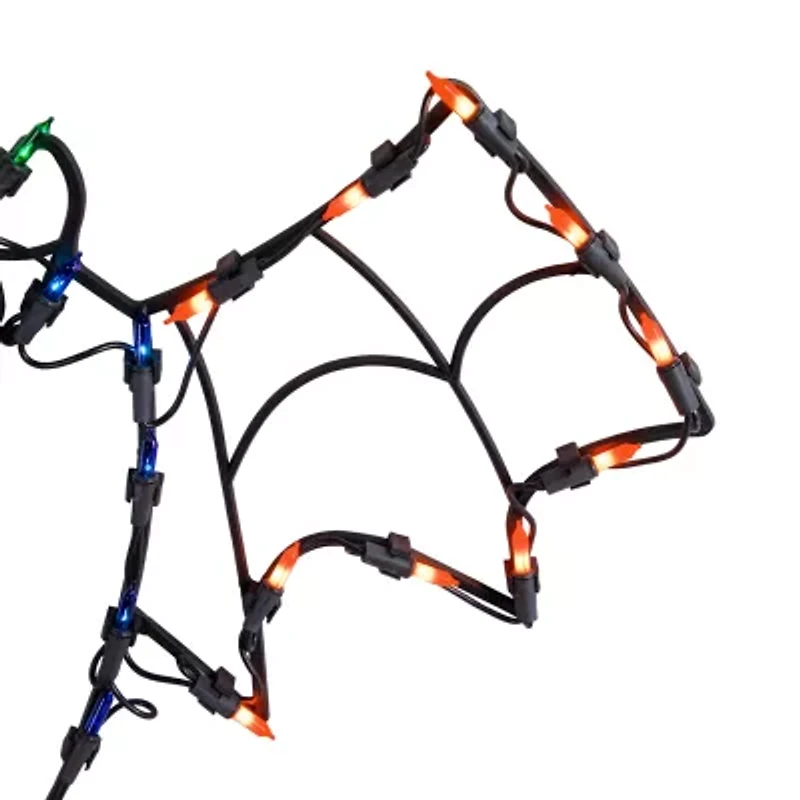 15'' Lighted Bat Halloween Window Silhouette Decoration