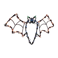 15'' Lighted Bat Halloween Window Silhouette Decoration