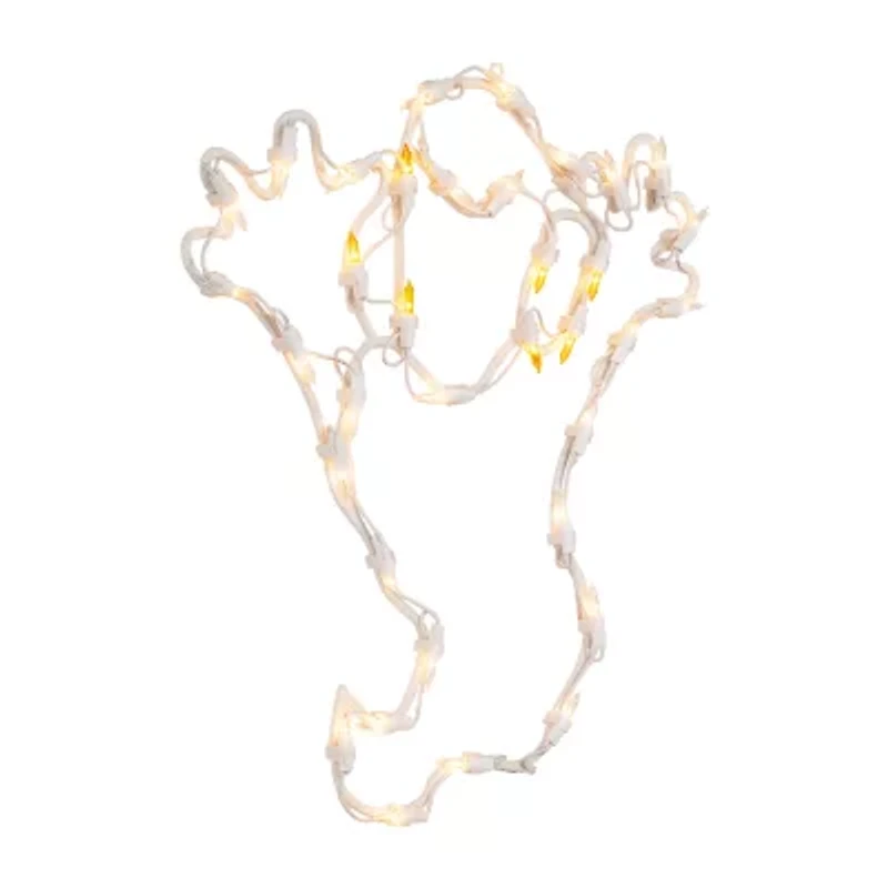 15'' Lighted Ghost Halloween Double Sided Window Silhouette Decoration