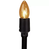 Set of 10 Orange C9 Bulb Halloween Pathway Markers - 8.75' Black Wire
