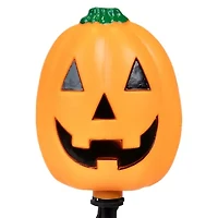 Set of 5 Jack-O-Lantern Shaped Halloween Pathway Markers - 3.75ft Black Wire