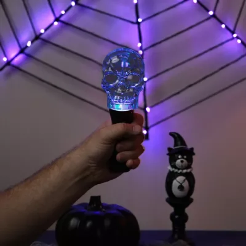 9'' LED Transparent Multi-Function Halloween Skull Light