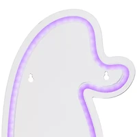 15'' Purple LED Lighted Neon Style Witch Hat Halloween Window Silhouette