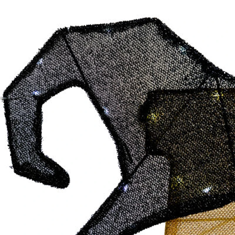 50'' LED Lighted Tinsel 'Boo' Outdoor Halloween Decoration